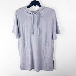 ATHLETA Light Purple Cabana Side Pocket Drawstring Hoodie Tunic Dress Medium